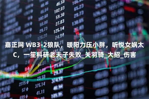 嘉正网 WB3-2狼队，暖阳力压小胖，听悦女娲太C，一笙科研老夫子失败_关羽骑_大招_伤害
